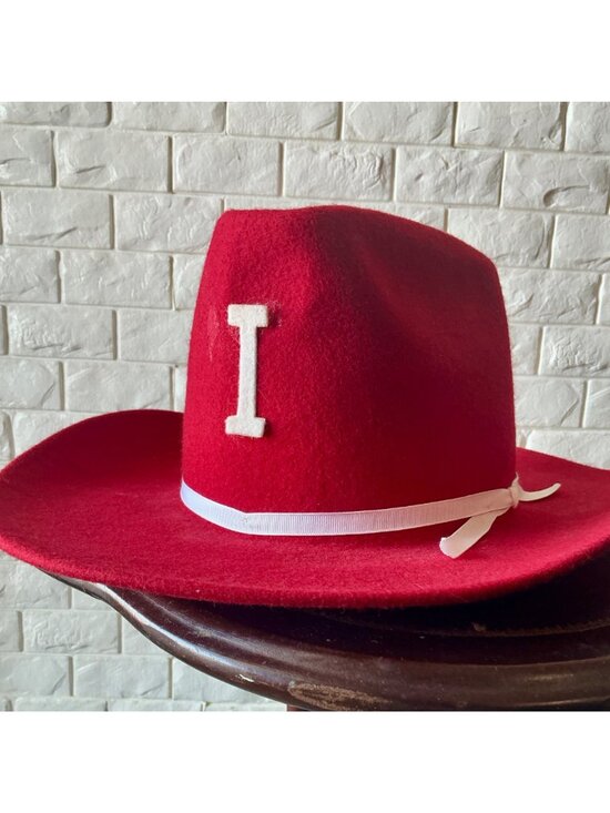 Vintage Rockmount Ranch Wear Women\'s Red Felt Cowgirl Hat \